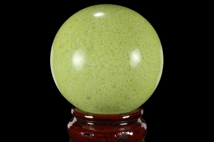 Polished Green Opal Sphere - Madagascar #95859
